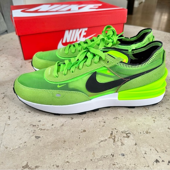 Men’s Nike Waffle One Electric Green /Black Size 11.5 - Picture 3 of 4